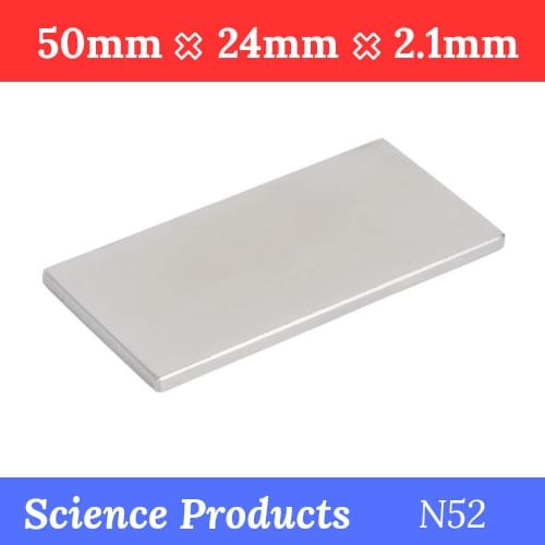 5 PCS Super Strong Neodymium Magnets 50mm × 24mm × 2.1mm