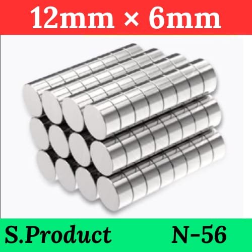 12mm × 6mm High Super Strong Neodymium Magnets – 20 PCS